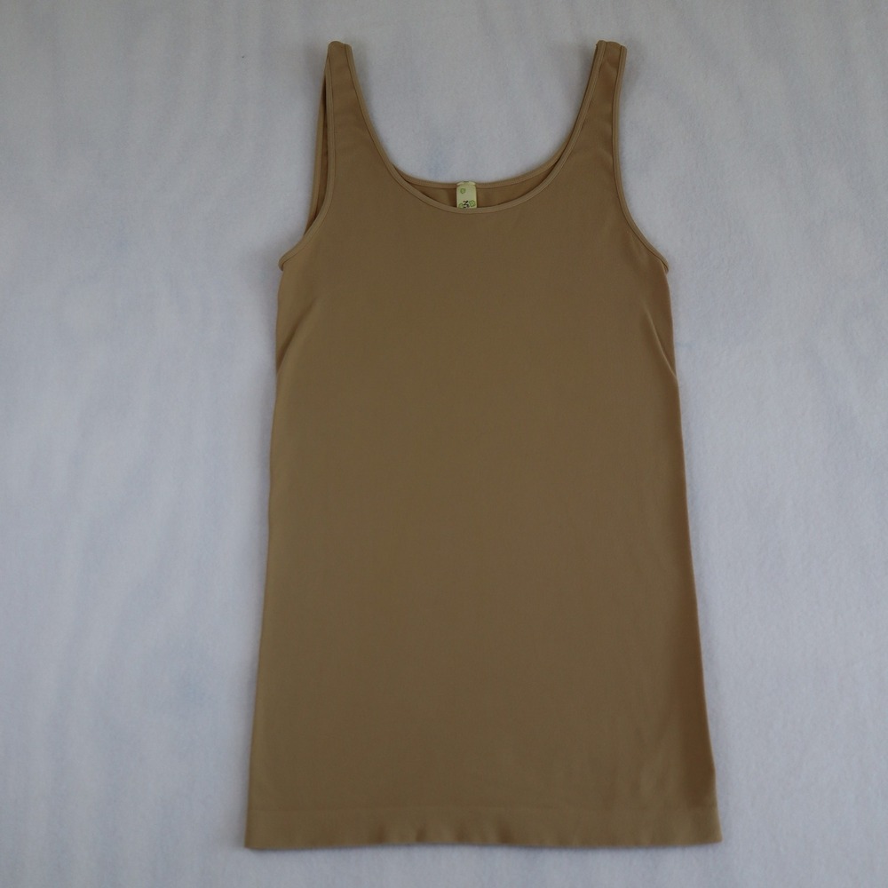 Nikibiki‎ Beige Tank Top One Size Seamless Scoop Neck Camisole Stretch Basics